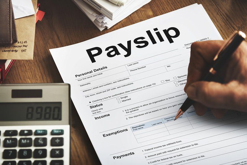 Payslip Purchase Order Form Concept